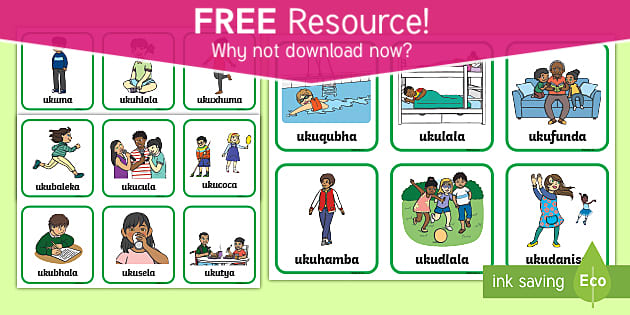 FREE! - Xhosa Verbs | Izenzi | Flashcards | South Africa