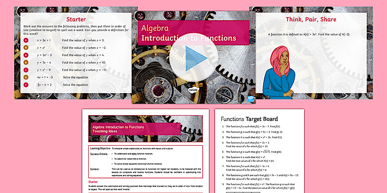 Functions Lesson 2: Introduction to Functions (teacher made)