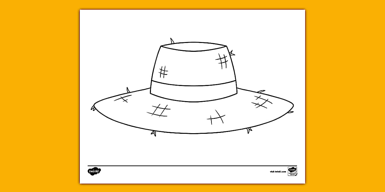 Farmer's Hat Template (teacher made) - Twinkl