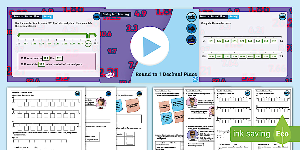 👉 Y5 DiM: Step 11 Round to 1 Decimal Place Teaching Pack