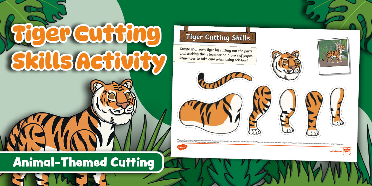 Tiger Cutting Skills Activity