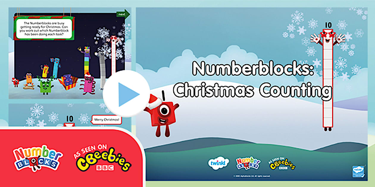 FREE 👉 Numberblocks: Christmas Counting PowerPoint