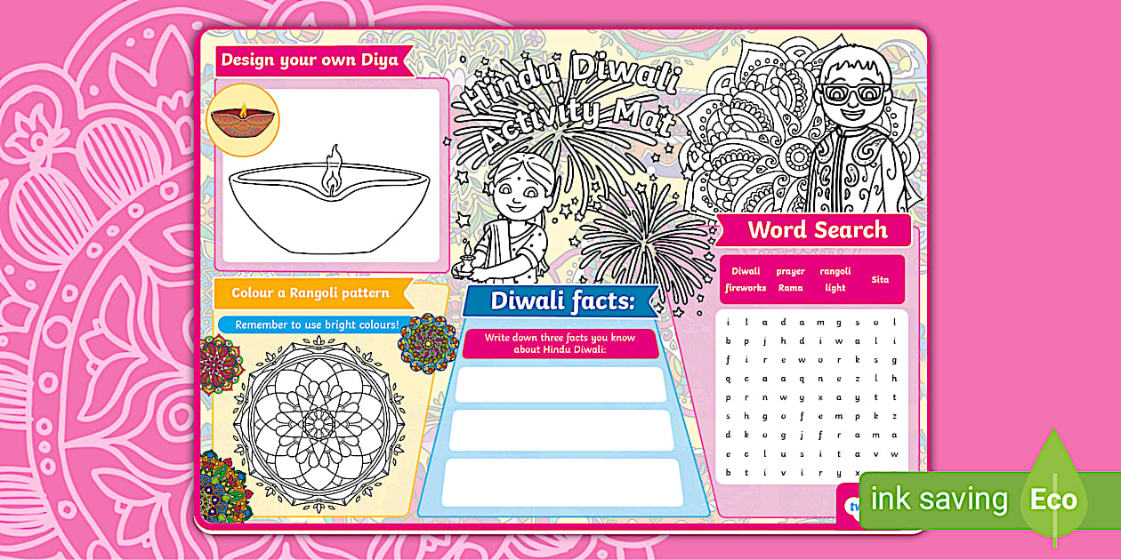 KS1 Hindu Diwali Activity Mat