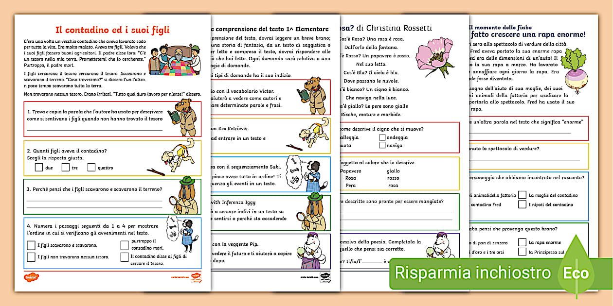 Letture Brevi per Bambini | Scuola Primaria (teacher made)