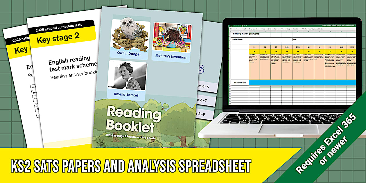Reading Analysis Practice Y6 Reading Analysis Grid for KS2 2026 SAT Paper Assessment Spreadsheet