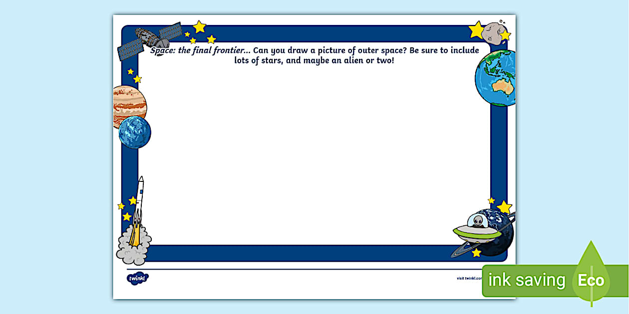 Space Drawing Prompt (teacher made) - Twinkl