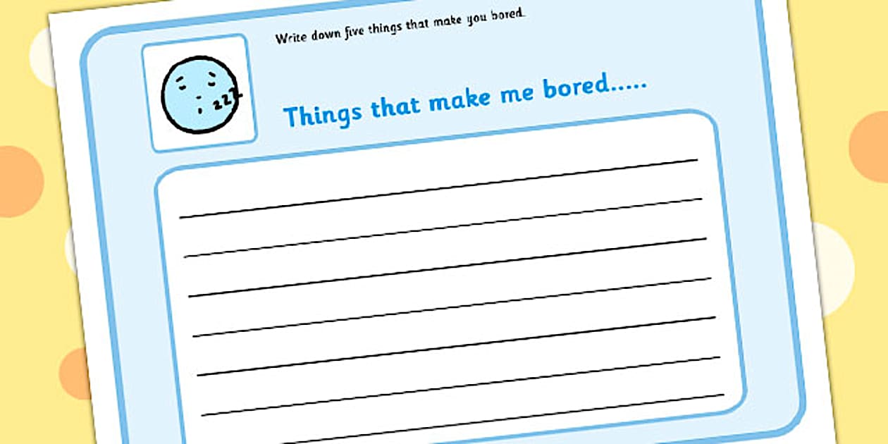 5 Things That Make You Bored Writing Frame Twinkl Twinkl 5 Things That Make You Bored Writing Frame Twinkl Twinkl