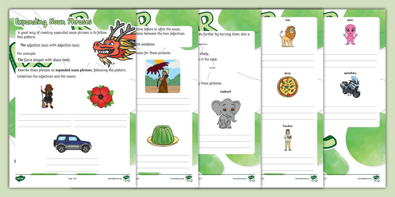 Expanded Noun Phrases Activity Booklet