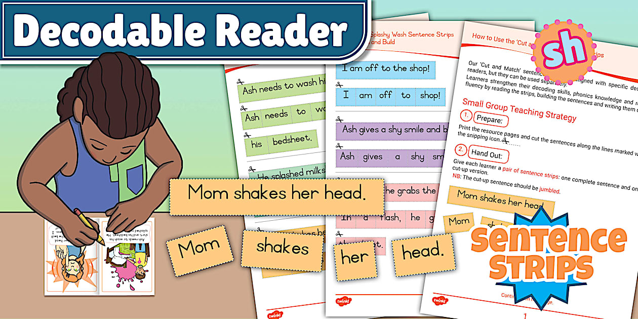 FP Phonics - sh Decodable Readers - Sentence Strips