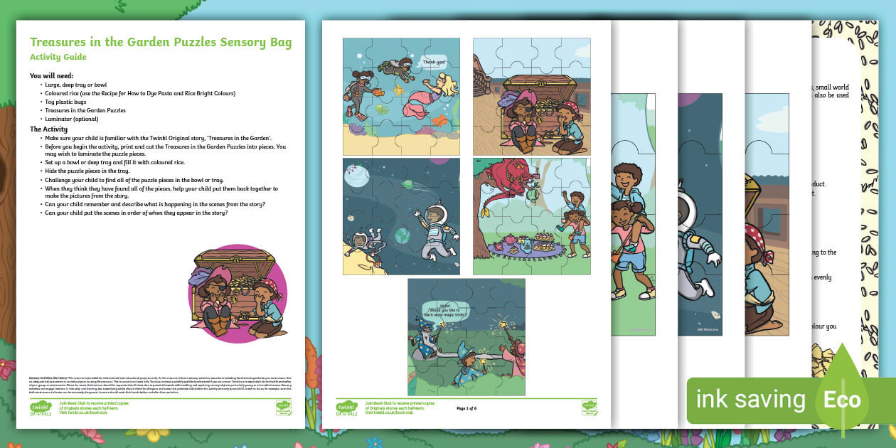 Treasures in the Garden Sensory Puzzles Busy Bag Resource Pack for Parents
