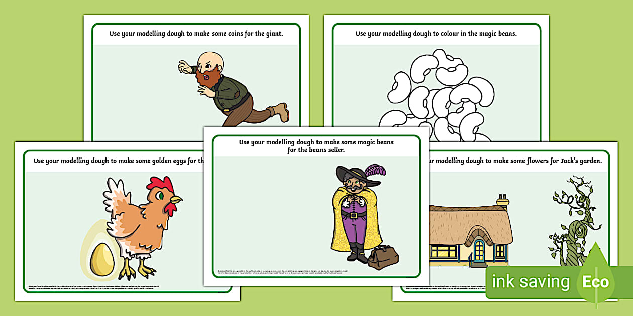 Jack and the Beanstalk Modelling Dough Mats (teacher made)