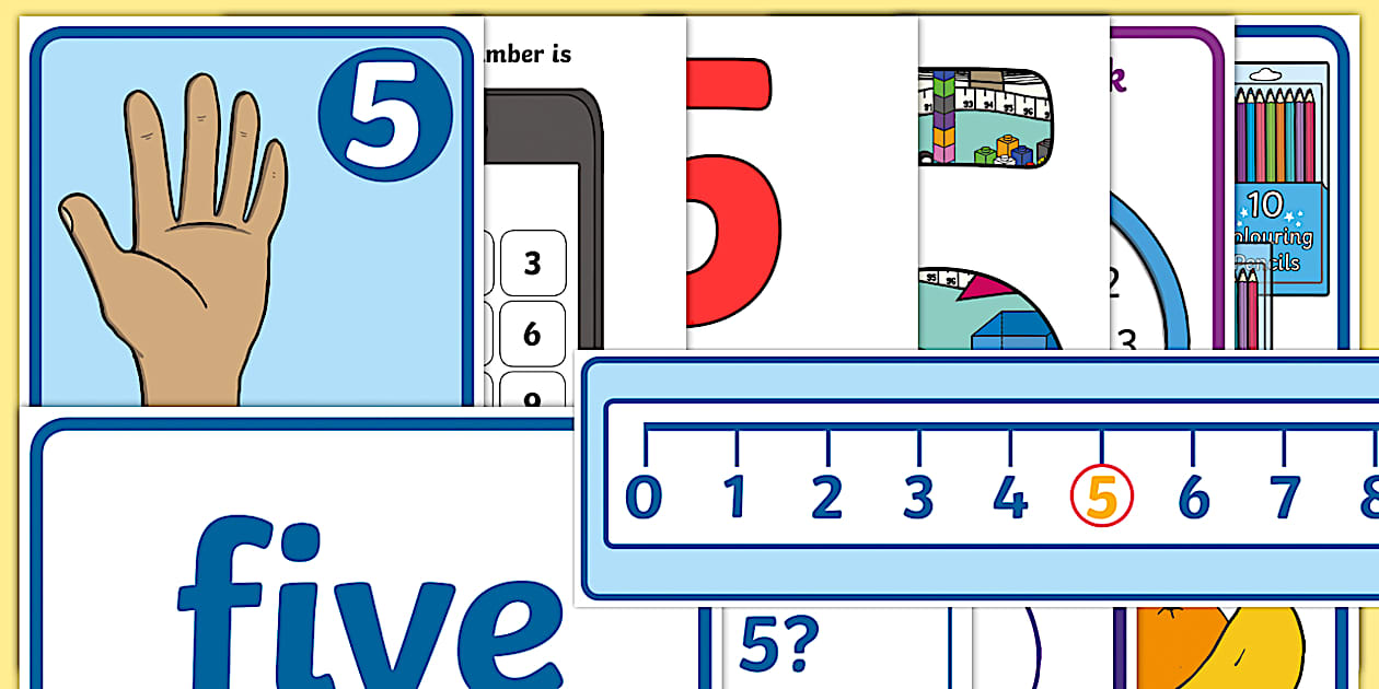 Display Pack Number '5' | Art | Maths (teacher made)