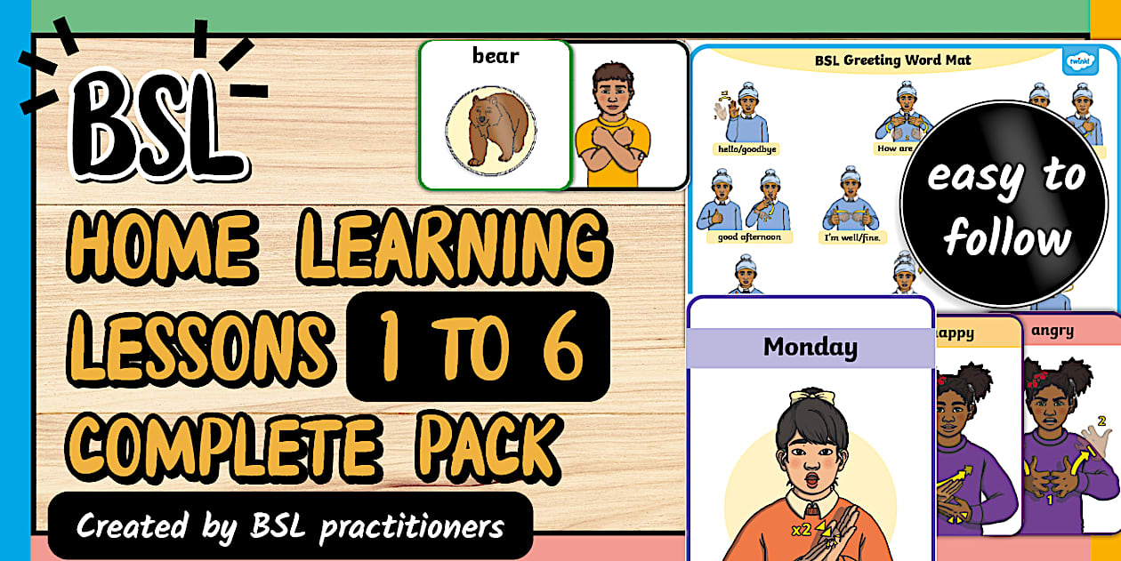 Discover the BSL home learning lesson pack with 6 engaging lessons for
