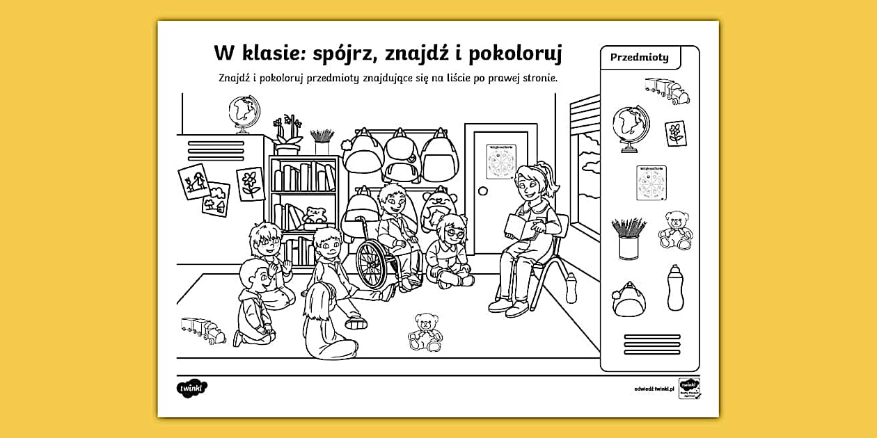 W klasie | Karta pracy | Początek roku szkolnego - Twinkl