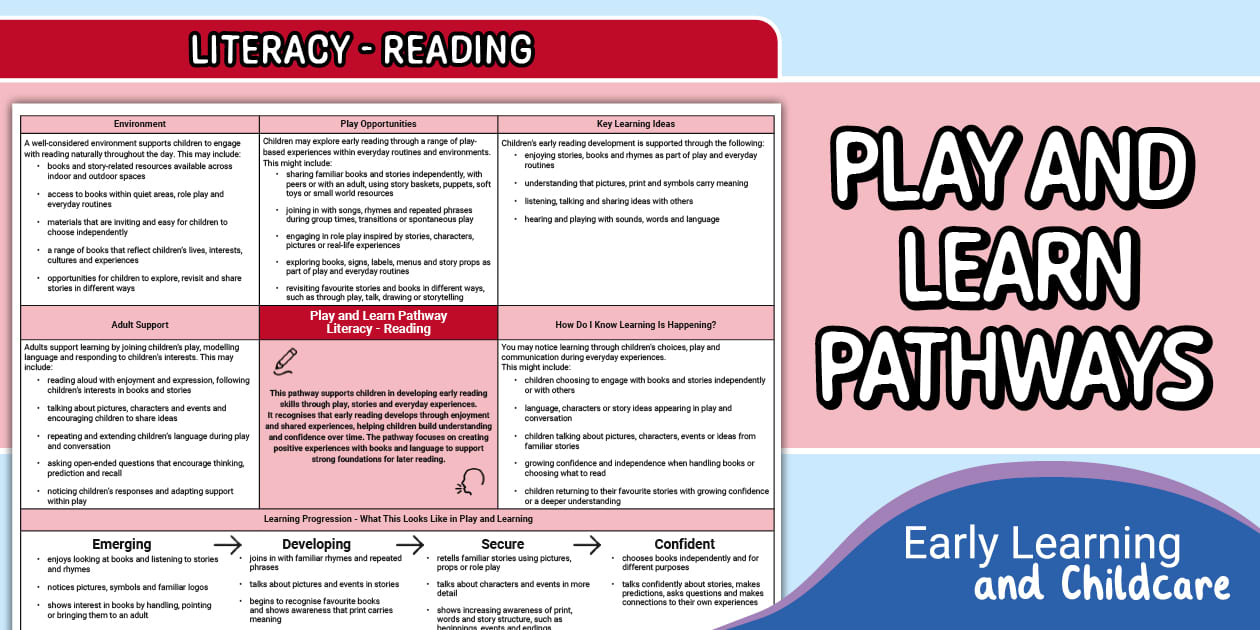 Play & Learn Pathways - Literacy (Reading)