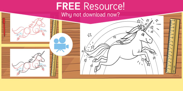 Free How To Draw A Unicorn Video Teacher Made