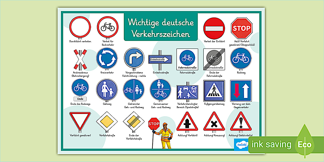 Verkehrszeichen Poster Als bersicht Zu Wichtigen Verkehrszeichen Verkehrszeichen Poster Als bersicht Zu Wichtigen Verkehrszeichen