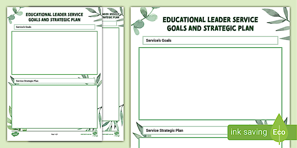 Education Leader: EL Goals And Strategic Plan - Twinkl