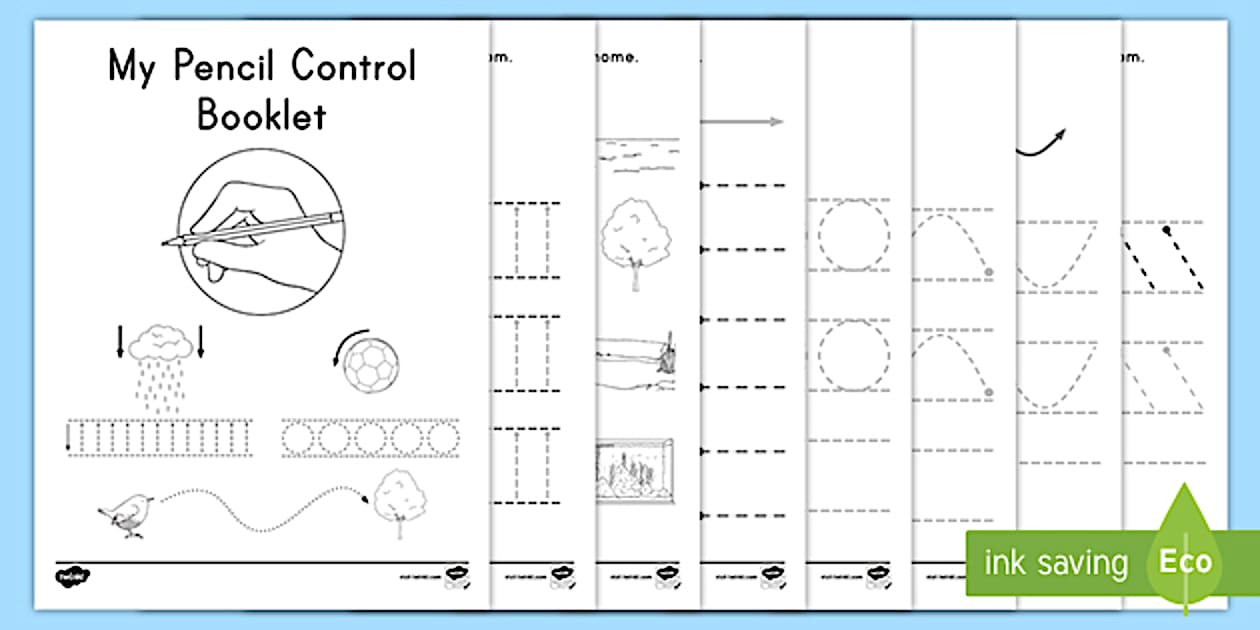 Pencil Control Activity Booklet - Twinkl