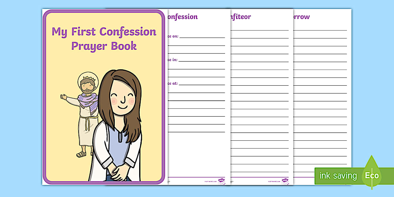 Sacrament of Confession Prayer Book Template (Teacher-Made)