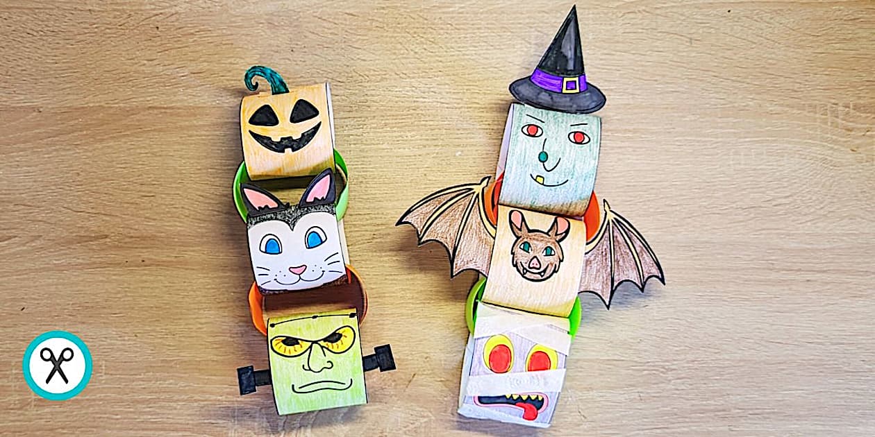 Halloween Paper Chain Halloween Crafts (teacher made)