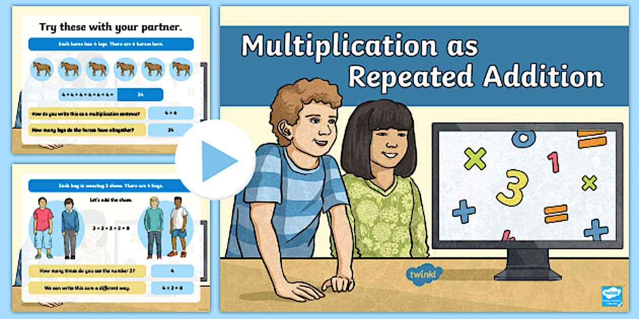 Multiplication as Repeated Addition PowerPoint - Twinkl