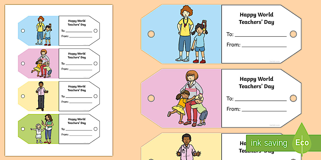 SA World Teachers #39 Day Gift Card Template (Lehrer gemacht)