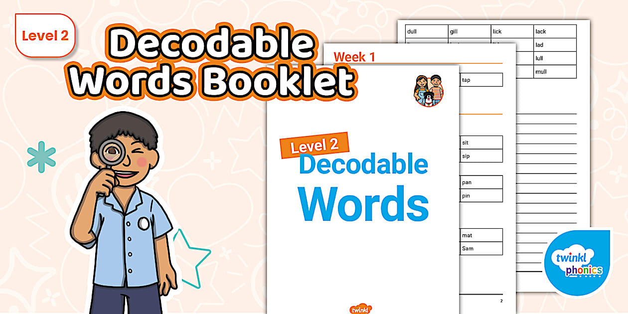 Twinkl Phonics Decodable Word Booklet - Level 2