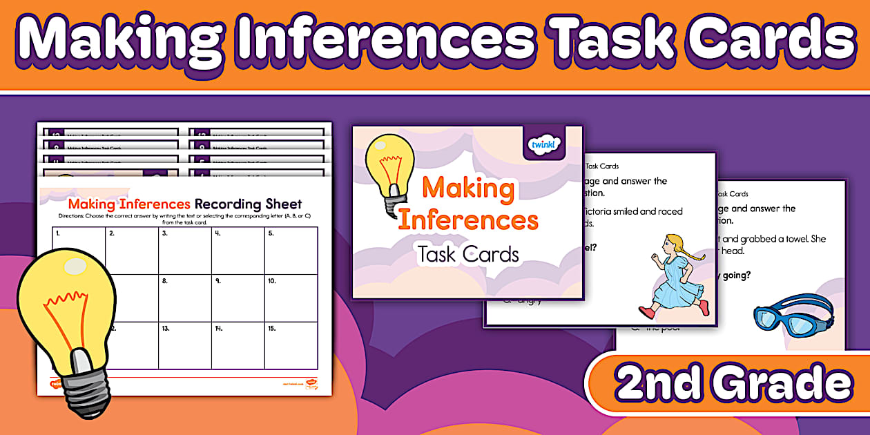 Second Grade Making Inferences Task Cards