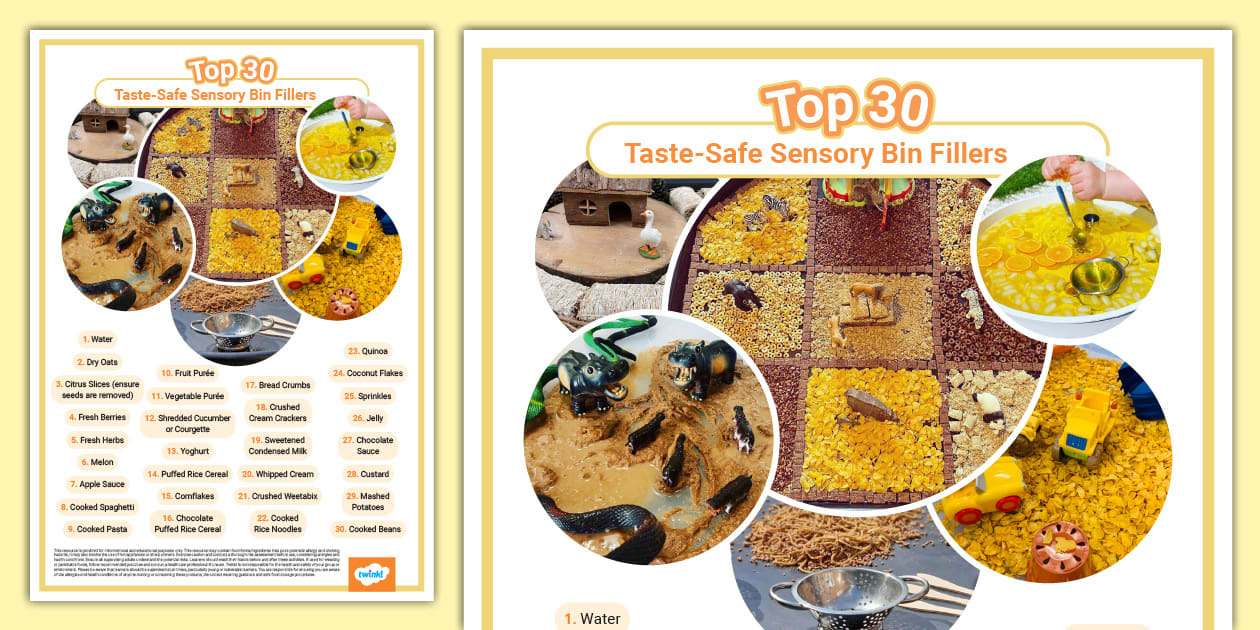 Top 30 Taste-Safe Sensory Bin Filler Ideas