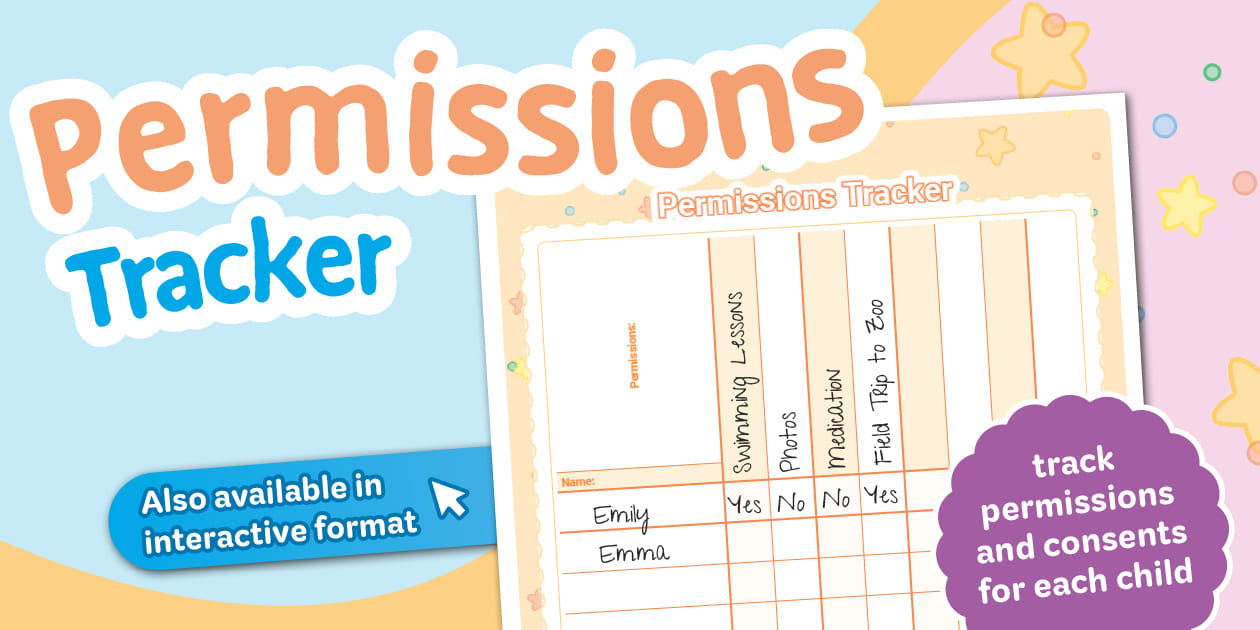 Early Years Permissions Tracker