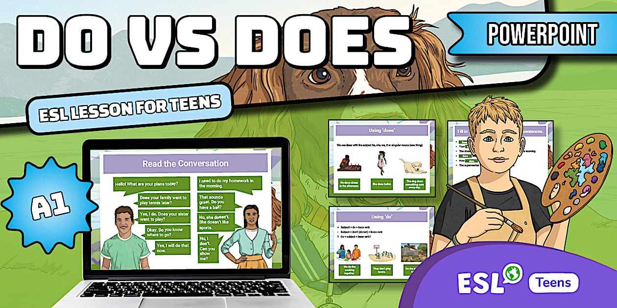 ESL Do vs Does PPT for Teens