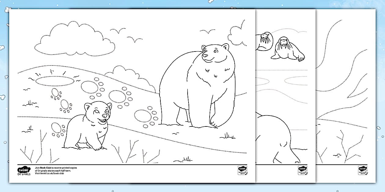 Arctic Pencil Control Sheets (teacher made) Twinkl