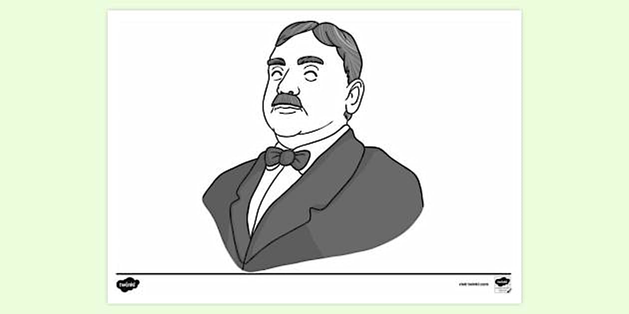 R D Banerji Colouring Sheet - Creative Resources - Twinkl