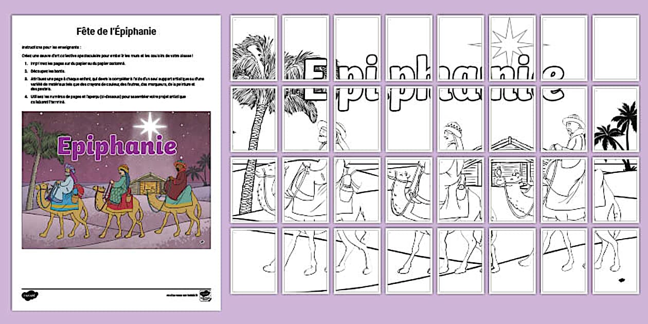 Fête de l'Épiphanie - art collaboratif (Teacher-Made)