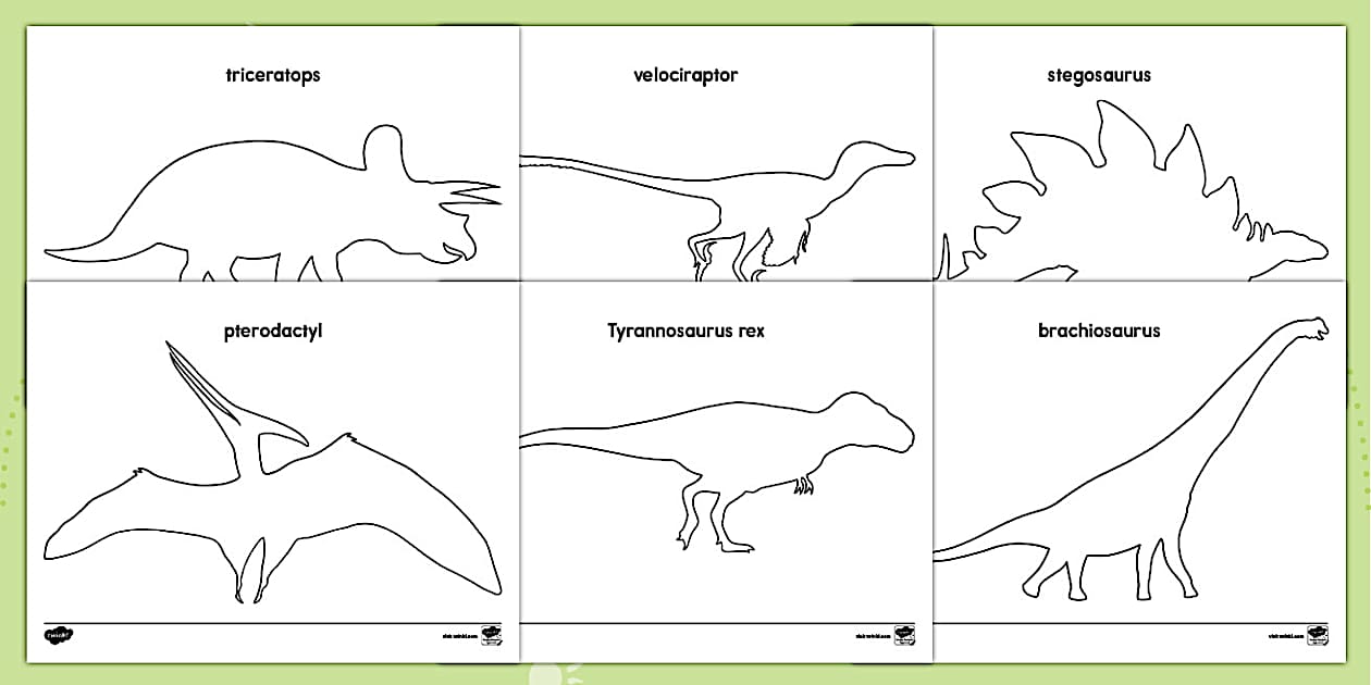 Printable Dinosaur Templates Prekindergarten Twinkl USA