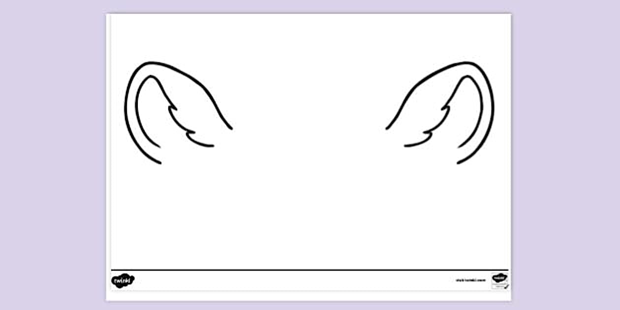 Camel Ears Colouring Sheet