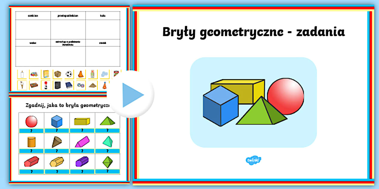 Prezentacja PowerPoint Bryły geometryczne (teacher made)