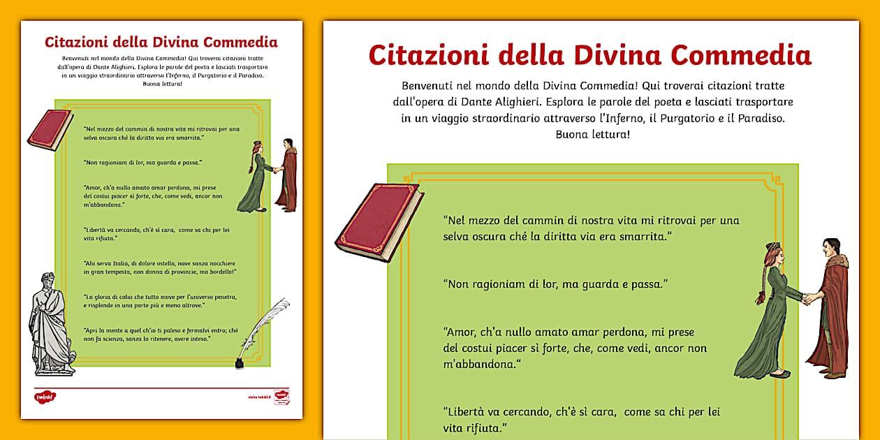 Citazioni della Divina Commedia | Twinkl