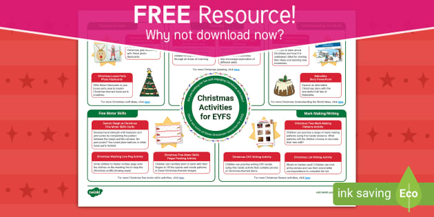 FREE! - EYFS Christmas Activities | Twinkl (teacher made)