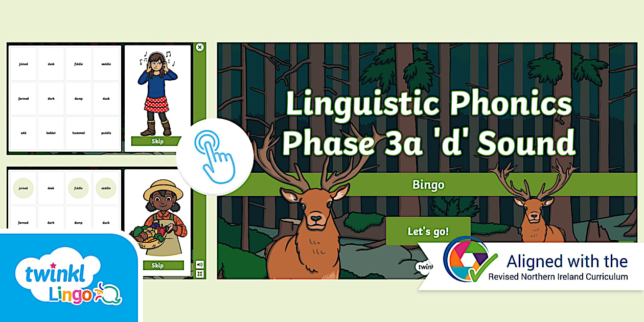 Linguistic Phonics Phase 3a 'd' Sound Bingo Game - Twinkl