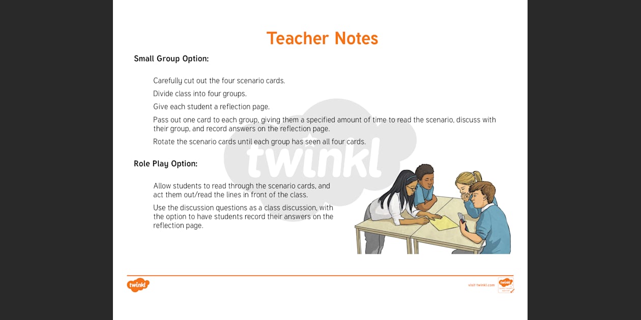 Peer Pressure Scenario Cards for Grades 3-5 | Twinkl USA