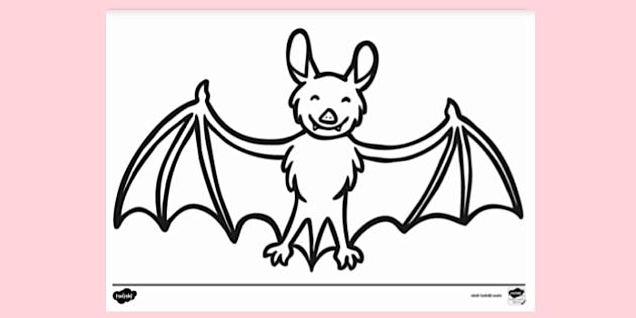 Printable Bat Colouring Sheet | Colouring Sheets