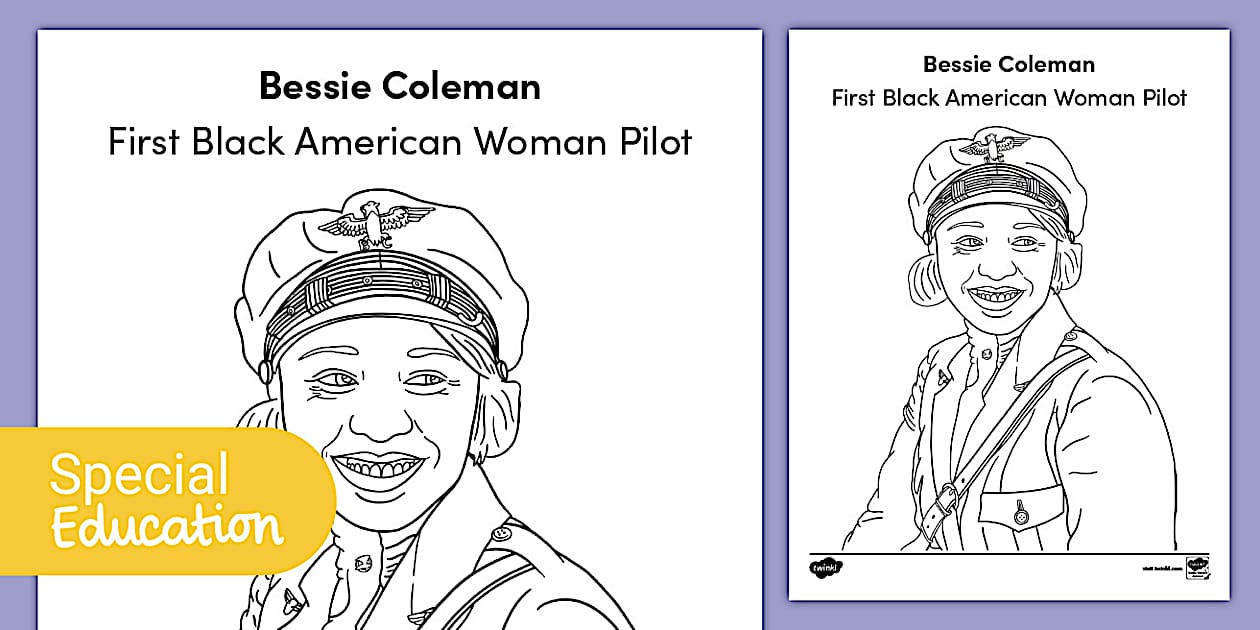 Bessie Coleman Black History Month - Bessie Coleman Black History Month Coloring Sheet For Older Learners Us Se 1675286427 Ver 1 