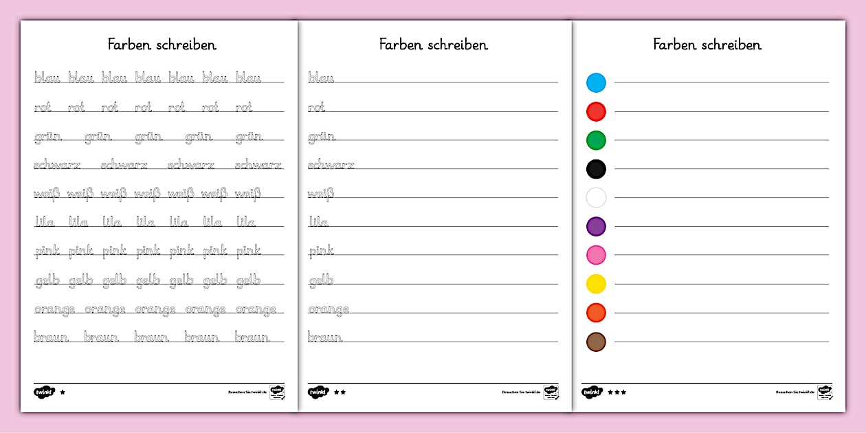 Farben Gross Oder Klein Schreiben www.twinkl.co.th