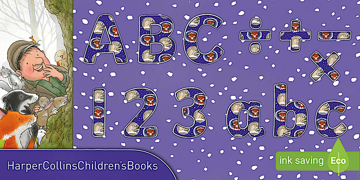 Eyfs Night Display FREE! - One Snowy Night | Display Lettering | Twinkl | KS1 | EYFS