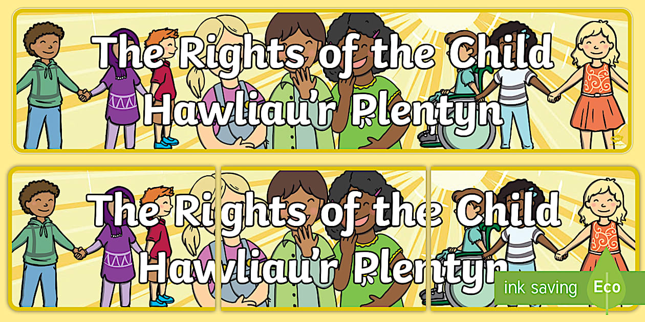 The Rights of the Child Display Banner English/Welsh