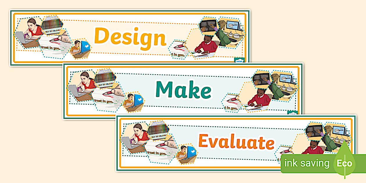 DT Design Make and Evaluate Display Banners - KS2 - D&T