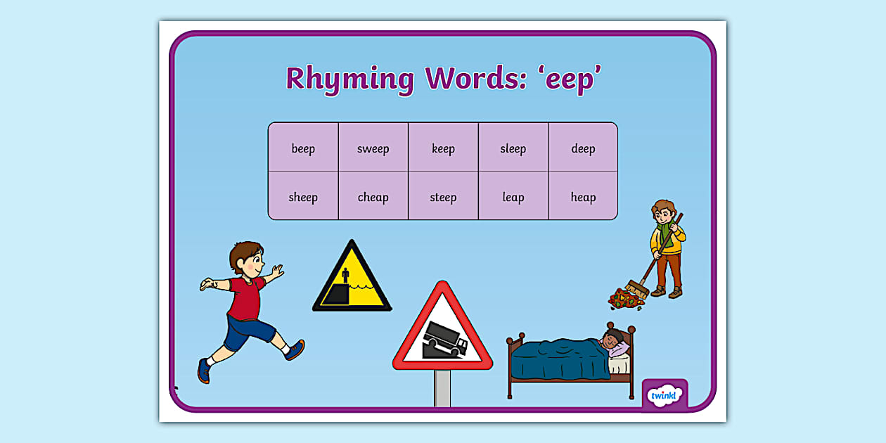 Rhyming Words: 'eep' Word Mat
