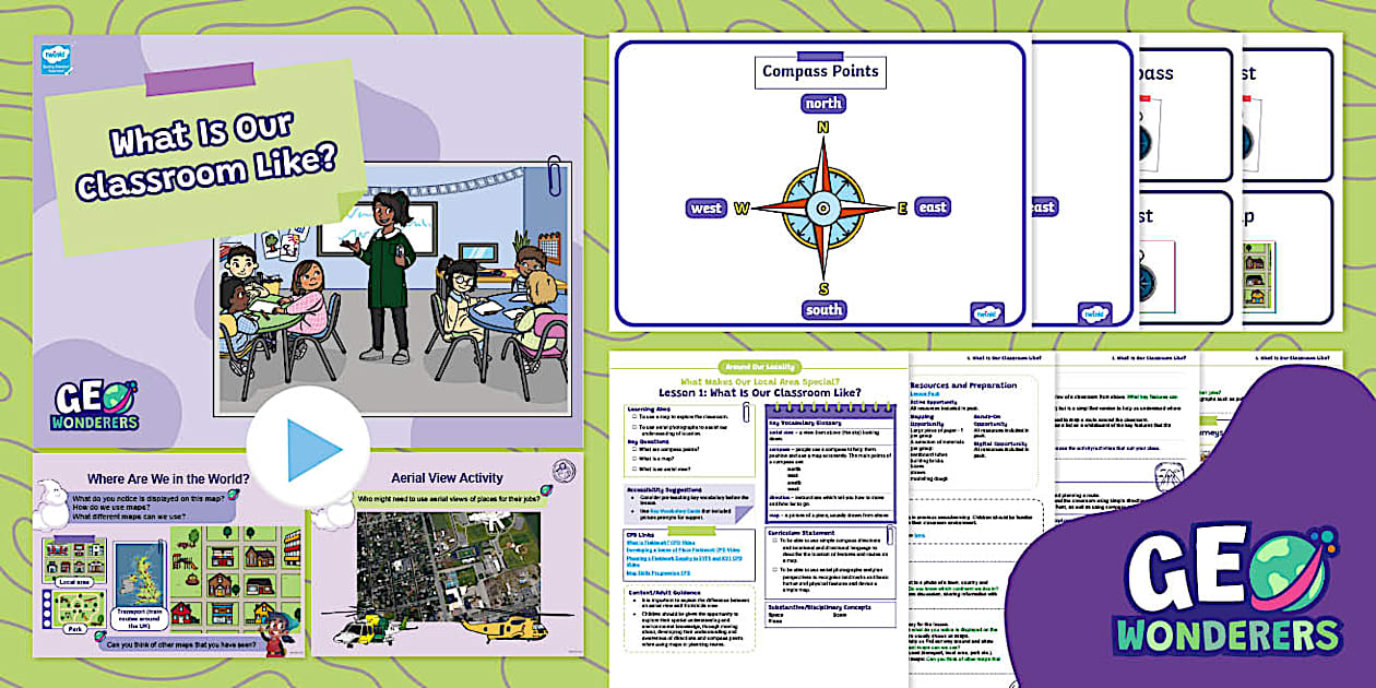 KS1 Around Our Locality: Lesson Pack 1 (teacher made)